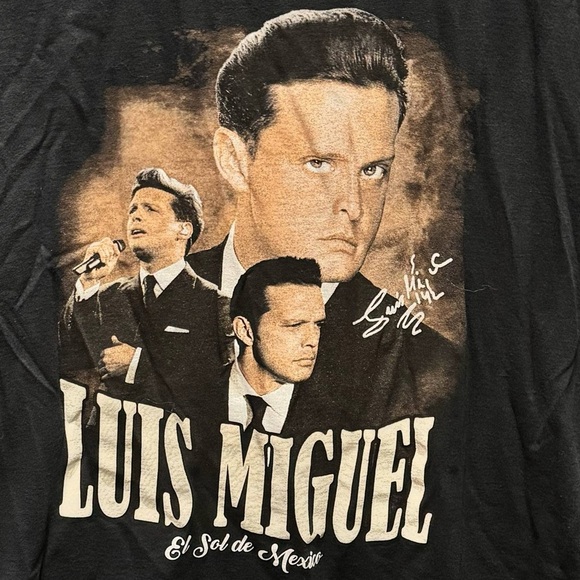 Luis Miguel Mexico Graphic Black T-Shirt unisex XL - Picture 3 of 5
